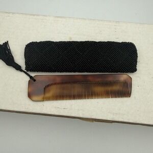 Vintage 50's Beaded Comb Case w/Orig. Comb Hand Made In France